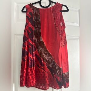 CAbi Vibrant Red Satin Tank